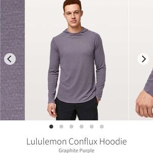 Lululemon Conflux Hoodie Graphite Purple Men’s Size L Like New